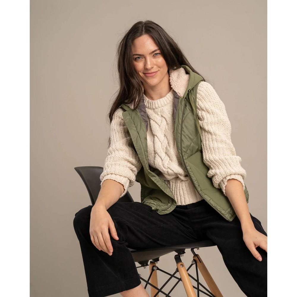 United By Blue Women Hooded Vest M Running Wall Granola Full Zip Hike Layering - Picture 3 of 15